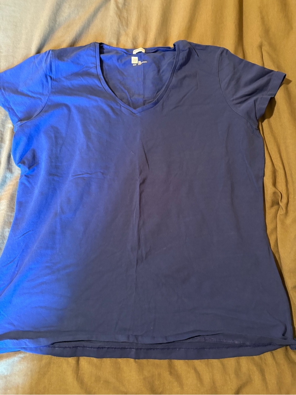 GAP Women's V-Neck Tee - Royal Blue